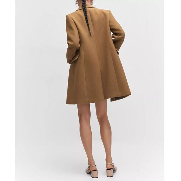 Mango Women's Lapelled Straight-Cut Coat C-30 - Picture 4 of 5